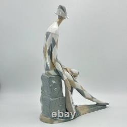 NAO by Lladro 0028 Sad Harlequin with Mandolin Figurine Spain 37 Cm