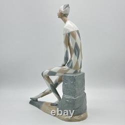 NAO by Lladro 0028 Sad Harlequin with Mandolin Figurine Spain 37 Cm