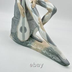 NAO by Lladro 0028 Sad Harlequin with Mandolin Figurine Spain 37 Cm