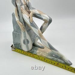 NAO by Lladro 0028 Sad Harlequin with Mandolin Figurine Spain 37 Cm
