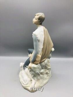 NAO by Lladro 10.5 Shepherd Boy with Dog & Lambs Figure Made in Spain