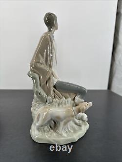 NAO by Lladro 10.5 Shepherd Boy with Dog & Lambs Figure Made in Spain
