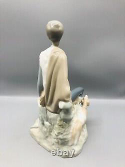 NAO by Lladro 10.5 Shepherd Boy with Dog & Lambs Figure Made in Spain