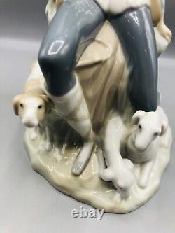 NAO by Lladro 10.5 Shepherd Boy with Dog & Lambs Figure Made in Spain