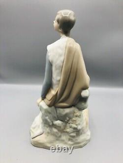 NAO by Lladro 10.5 Shepherd Boy with Dog & Lambs Figure Made in Spain