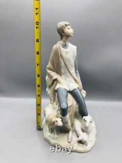 NAO by Lladro 10.5 Shepherd Boy with Dog & Lambs Figure Made in Spain