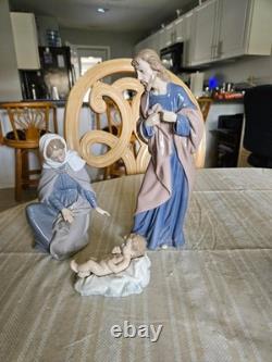 NAO by Lladro 3 pc Porcelain Nativity set Baby Jesus Mary & St. Joseph
