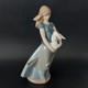 NAO by Lladro #762 Girl with Bunny Figurine 11 Hand Made in Spain with Box
