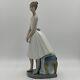 NAO by Lladro Daisa 1983 Ballerina Standing in front of Stool chair Rare READ