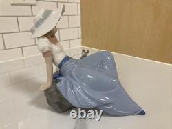 NAO by Lladro Figurine of Young Girl #1042 Listening Bird 1984 Handmade in Spain