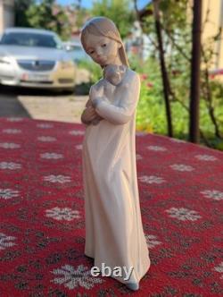 NAO by Lladro Girl with Puppy Dog Figurine 535 Porcelain Spain New In Box BNIB