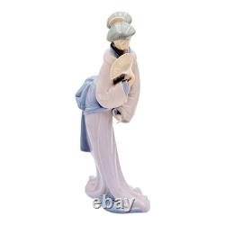NAO by Lladro Japanese Girl with Fan Porcelain Figurine Geisha Spain 02000049