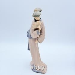 NAO by Lladro Japanese Girl with Fan Porcelain Figurine Geisha Spain 02000049