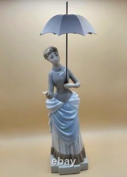 NAO by Lladro Lady with Umbrella Figurine Retired- Mint
