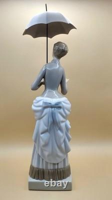 NAO by Lladro Lady with Umbrella Figurine Retired- Mint