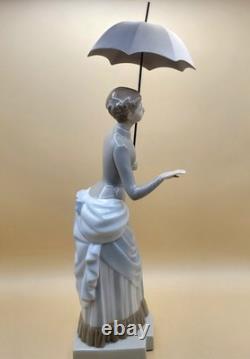 NAO by Lladro Lady with Umbrella Figurine Retired- Mint