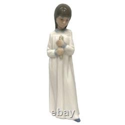 NAO by Lladro Lladro Ceramic Doll Figurine Girl Girl with Candle Figurine Good