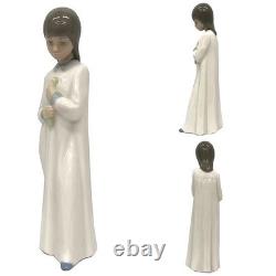 NAO by Lladro Lladro Ceramic Doll Figurine Girl Girl with Candle Figurine Good