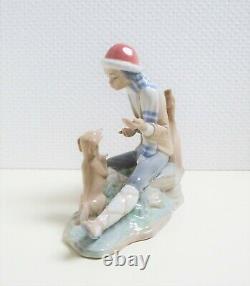 NAO by Lladro Porcelain Figurine Boy with Dog Figurines Group Spain Handmade