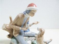 NAO by Lladro Porcelain Figurine Boy with Dog Figurines Group Spain Handmade