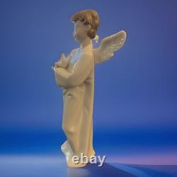 NAO by Lladro Protecting Angel Figurine #1261 Boy with Dove