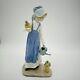 NAO by Lladro Spain Porcelain Figurine Girl With Watering Can Flower Large 12