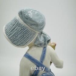 NAO by Lladro Spain Porcelain Figurine Girl With Watering Can Flower Large 12