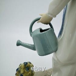 NAO by Lladro Spain Porcelain Figurine Girl With Watering Can Flower Large 12