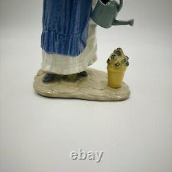 NAO by Lladro Spain Porcelain Figurine Girl With Watering Can Flower Large 12