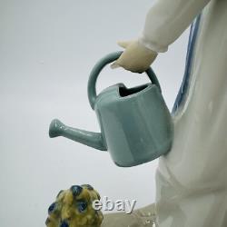NAO by Lladro Spain Porcelain Figurine Girl With Watering Can Flower Large 12in