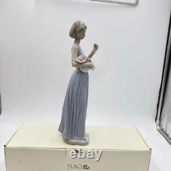 Nao By LLADRO My Little Bouquet Girl Holding Flowers 12.5 Porcelain Figurine