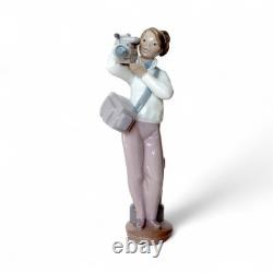 Nao By Lladro 01213 TV Reporter Television Camera Figurine