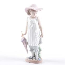 Nao By Lladro #1126 April Showers Brand Nib Girl Holding Umbrella Free Shipping