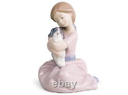 Nao By Lladro #1451 My Puppy Love Brand Nib Girl Holding Dog Cute Bargain F/sh