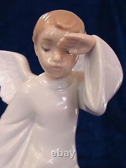 Nao By Lladro #1597 Watching Over You Brand New In Box Angel Save$ Free Shipping