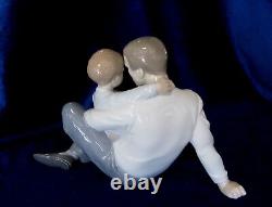 Nao By Lladro #1622 To Love And Protect Brand New In Box Father & Son Save$$ F/s