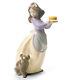 Nao By Lladro #1700 Puppy's Birthday Bnib Speical Edition Color Spash Girl Cake