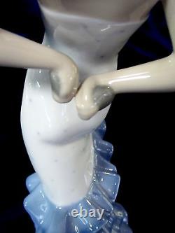 Nao By Lladro #418 Flamenco Bnib Lady Flamenco Dancer Blue White Dress Spanish