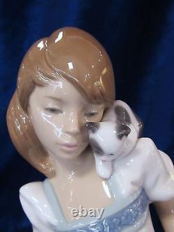 Nao By Lladro Breakfast Girl Figurine #1569 Brand Nib Kitten Cat Lover Save$ F/s