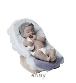 Nao By Lladro Dream Little Boy Tm #1634 Brand Nib Sleeping Baby Newborn Rare F/s