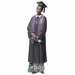 Nao By Lladro Graduate Celebration Tm #1635 Bnib Male Black High School College