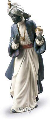 Nao By Lladro King Balthasar With Jug #12036 Brand Nib Gres Nativity X-mas F/sh