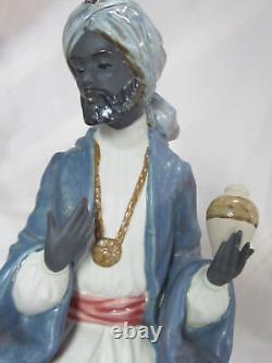 Nao By Lladro King Balthasar With Jug #12036 Brand Nib Gres Nativity X-mas F/sh