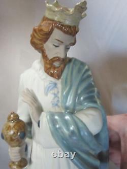 Nao By Lladro King Gaspar With Cup #12035 Brand Nib Gres Nativity X-mas Tall F/s