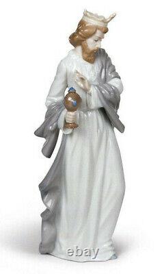 Nao By Lladro King Gaspar With Cup Nativity #412 Brand Nib Christmas Holiday F/s