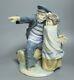 Nao By Lladro Large Figure Sea Captain Sailor & Child- Waiting For The Fishermen