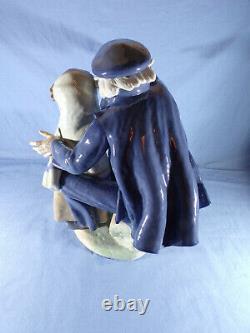 Nao By Lladro Large Figure Waiting For The Fishermen No 0699 32cm Height