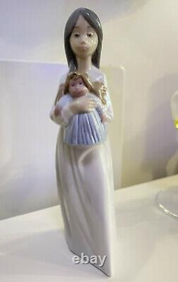 Nao By Lladro Mother And Boy Angel Figure Rare