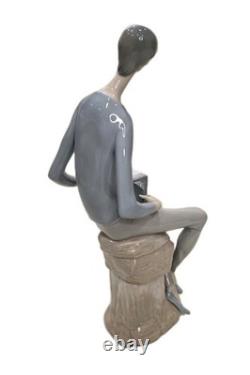 Nao By Lladro Porcelain Figure Boy Playing Accordion Handmade Spain RARE