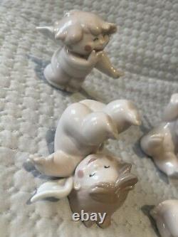 Nao By Lladro Porcelain Figure Cheeky Cherub Set Of Four You're So Funny